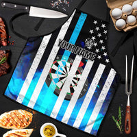 Personalized Blue Flame American Flag Dart Apron Patriotic Dartboard Design - Wonder Print Shop