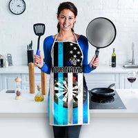 Personalized Blue Flame American Flag Dart Apron Patriotic Dartboard Design - Wonder Print Shop