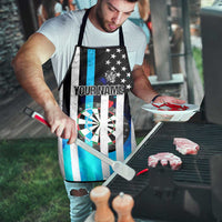 Personalized Blue Flame American Flag Dart Apron Patriotic Dartboard Design - Wonder Print Shop
