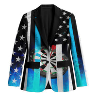 Personalized Blue Flame American Flag Dart Blazer Patriotic Dartboard Design - Wonder Print Shop