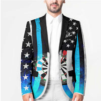 Personalized Blue Flame American Flag Dart Blazer Patriotic Dartboard Design - Wonder Print Shop