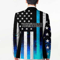 Personalized Blue Flame American Flag Dart Blazer Patriotic Dartboard Design - Wonder Print Shop
