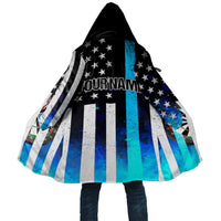 Personalized Blue Flame American Flag Dart Cloak Patriotic Dartboard Design - Wonder Print Shop