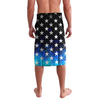 Personalized Blue Flame American Flag Dart Lavalava Patriotic Dartboard Design - Wonder Print Shop