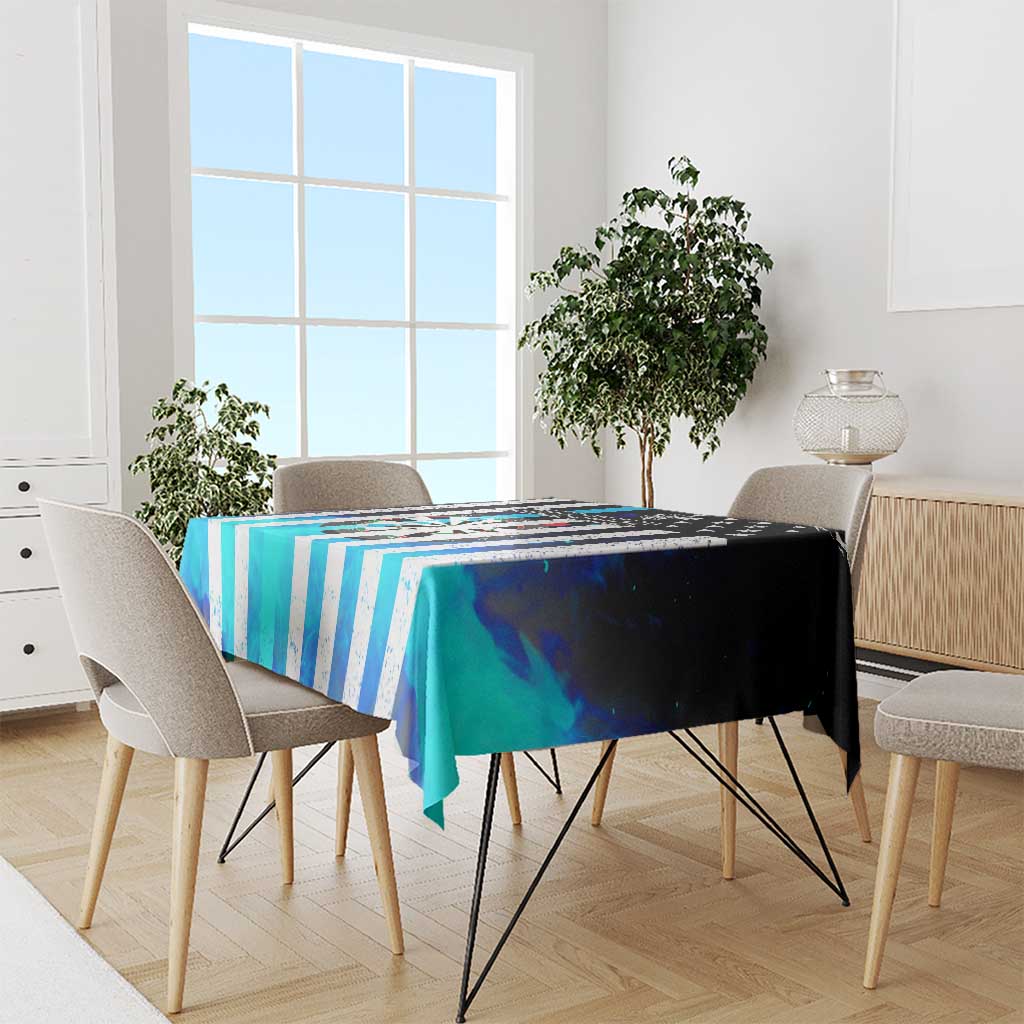 Personalized Blue Flame American Flag Dart Tablecloth Patriotic Dartboard Design - Wonder Print Shop