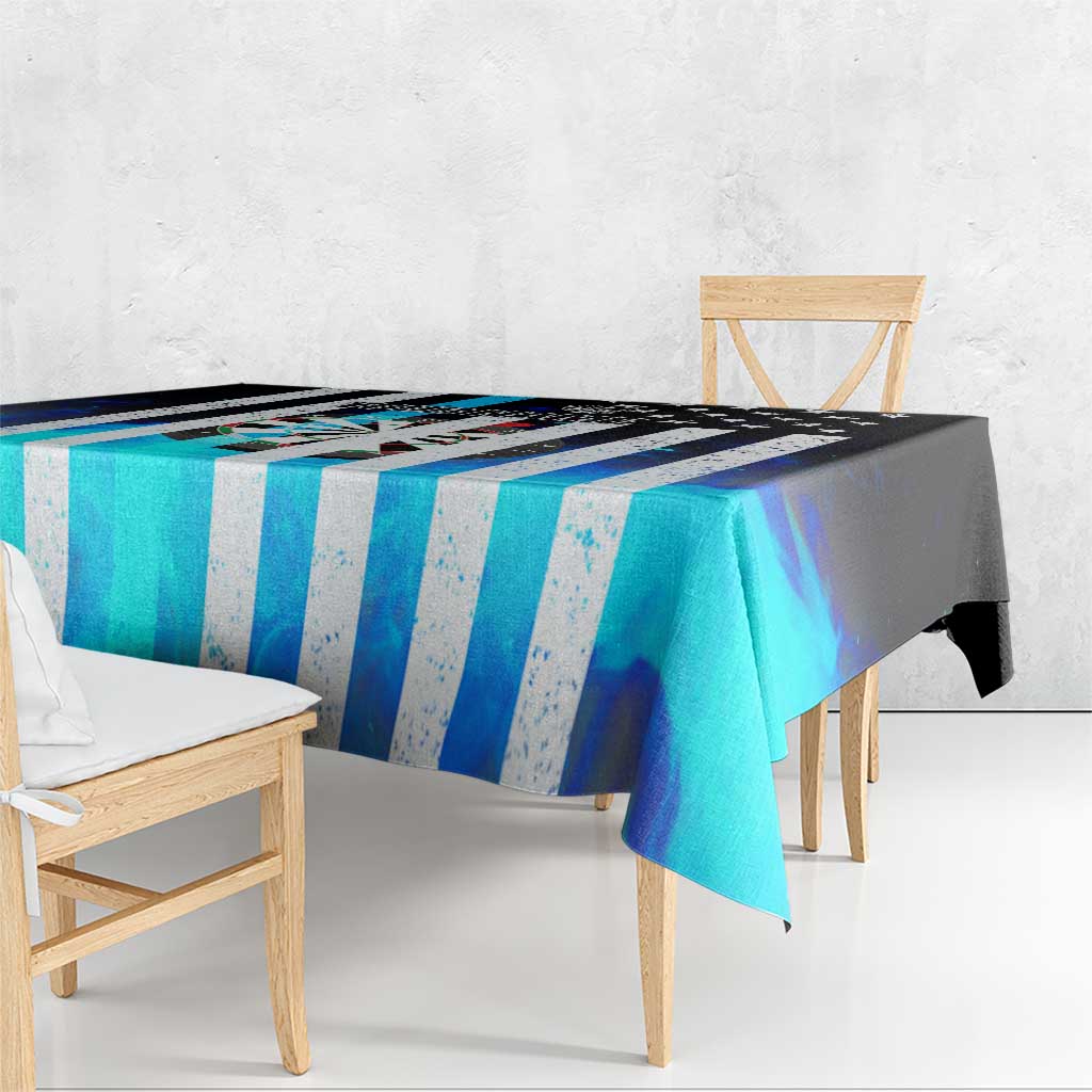 Personalized Blue Flame American Flag Dart Tablecloth Patriotic Dartboard Design - Wonder Print Shop
