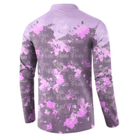 Rosa Parks Button Sweatshirt Purple Floral Pattern Civil Rights Tribute Bold Name Repeated Text Design