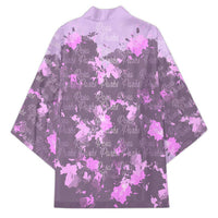 Rosa Parks Kimono Purple Floral Pattern Civil Rights Tribute Bold Name Repeated Text Design - Wonder Print Shop