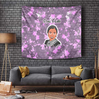 Rosa Parks Tapestry Purple Floral Pattern Civil Rights Tribute Bold Name Repeated Text Design - Wonder Print Shop