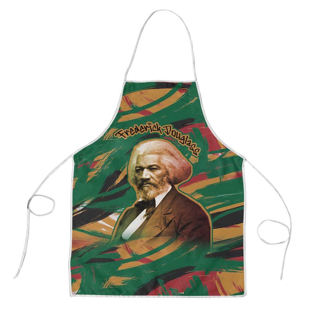 Frederick Douglass Apron Green Abstract Design Civil Rights Leader Quote on Race and Humanity - Wonder Print Shop