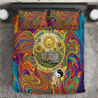 Free Your Mind Peace Love Collective Bedding Set Psychedelic Hippie Vibes