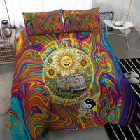Free Your Mind Peace Love Collective Bedding Set Psychedelic Hippie Vibes