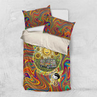 Free Your Mind Peace Love Collective Bedding Set Psychedelic Hippie Vibes