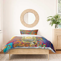 Free Your Mind Peace Love Collective Bedding Set Psychedelic Hippie Vibes