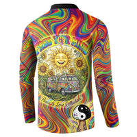 Free Your Mind Peace Love Collective Button Sweatshirt Psychedelic Hippie Vibes