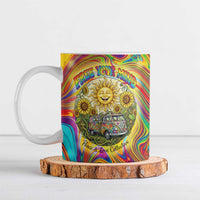 Free Your Mind Peace Love Collective Ceramic Mug Psychedelic Hippie Vibes