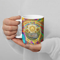 Free Your Mind Peace Love Collective Ceramic Mug Psychedelic Hippie Vibes