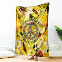 Make Love Not War Blanket Hippie Flower Power Revolution