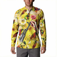 Make Love Not War Button Sweatshirt Hippie Flower Power Revolution