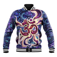 Universal Connection Zodiac Baseball Jacket Cosmic Eye and Sacred Om Vibration