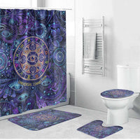 Universal Connection Zodiac Bathroom Set Cosmic Eye and Sacred Om Vibration