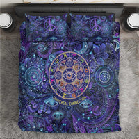 Universal Connection Zodiac Bedding Set Cosmic Eye and Sacred Om Vibration