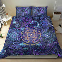 Universal Connection Zodiac Bedding Set Cosmic Eye and Sacred Om Vibration