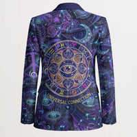 Universal Connection Zodiac Blazer Cosmic Eye and Sacred Om Vibration