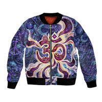Universal Connection Zodiac Bomber Jacket Cosmic Eye and Sacred Om Vibration