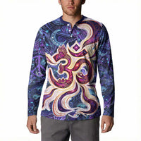 Universal Connection Zodiac Button Sweatshirt Cosmic Eye and Sacred Om Vibration