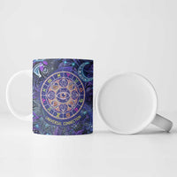 Universal Connection Zodiac Ceramic Mug Cosmic Eye and Sacred Om Vibration