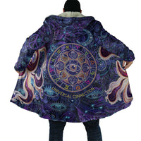 Universal Connection Zodiac Cloak Cosmic Eye and Sacred Om Vibration