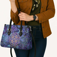 Universal Connection Zodiac Leather Bag Cosmic Eye and Sacred Om Vibration