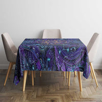 Universal Connection Zodiac Tablecloth Cosmic Eye and Sacred Om Vibration