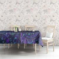 Universal Connection Zodiac Tablecloth Cosmic Eye and Sacred Om Vibration