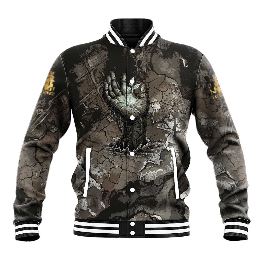 Tatenen Baseball Jacket Rising Hand Design Egyptian God of Creation and Earth Emergence