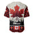 Canada Flag Baseball Jersey Maple Leaf & Plaid Pattern Design