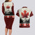 Canada Flag Couples Matching Long Sleeve Bodycon Dress and Hawaiian Shirt Maple Leaf & Plaid Pattern Design