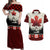 Canada Flag Couples Matching Off Shoulder Maxi Dress and Hawaiian Shirt Maple Leaf & Plaid Pattern Design