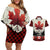 Canada Flag Couples Matching Off Shoulder Short Dress and Hawaiian Shirt Maple Leaf & Plaid Pattern Design