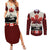 Canada Flag Couples Matching Summer Maxi Dress and Long Sleeve Button Shirt Maple Leaf & Plaid Pattern Design