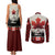 Canada Flag Couples Matching Tank Maxi Dress and Long Sleeve Button Shirt Maple Leaf & Plaid Pattern Design