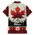 Canada Flag Family Matching Long Sleeve Bodycon Dress and Hawaiian Shirt Maple Leaf & Plaid Pattern Design