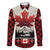 Canada Flag Family Matching Long Sleeve Bodycon Dress and Hawaiian Shirt Maple Leaf & Plaid Pattern Design