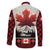 Canada Flag Family Matching Long Sleeve Bodycon Dress and Hawaiian Shirt Maple Leaf & Plaid Pattern Design