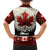 Canada Flag Family Matching Off The Shoulder Long Sleeve Dress and Hawaiian Shirt Maple Leaf & Plaid Pattern Design