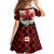 Canada Flag Family Matching Off The Shoulder Long Sleeve Dress and Hawaiian Shirt Maple Leaf & Plaid Pattern Design