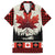 Canada Flag Family Matching Off The Shoulder Long Sleeve Dress and Hawaiian Shirt Maple Leaf & Plaid Pattern Design