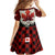 Canada Flag Family Matching Off Shoulder Short Dress and Hawaiian Shirt Maple Leaf & Plaid Pattern Design