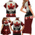 Canada Flag Family Matching Short Sleeve Bodycon Dress and Hawaiian Shirt Maple Leaf & Plaid Pattern Design